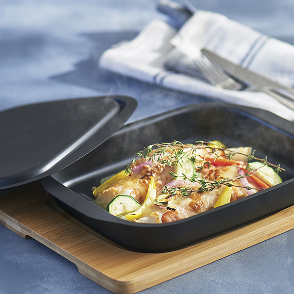 敷板付角型グリルパン